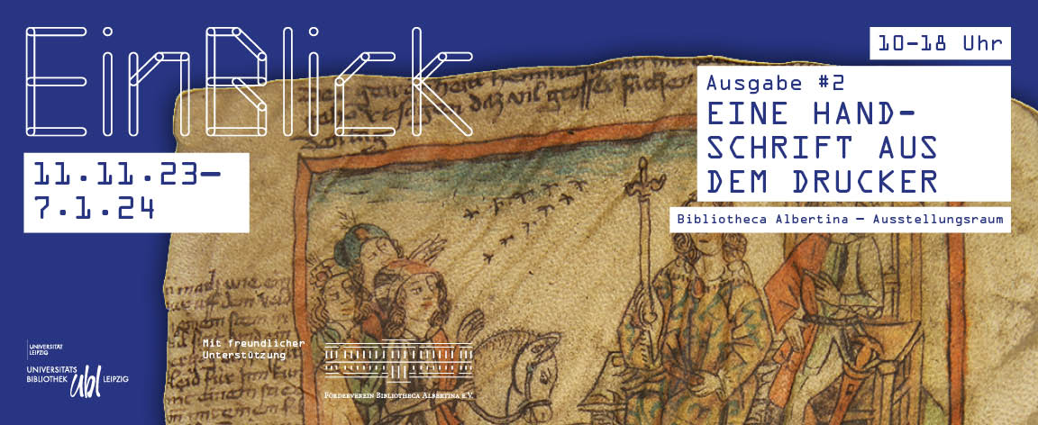 Zweite Ausstellungsausgabe von "EinBlick" vom 11. November 2023 bis 7. Januar 2024