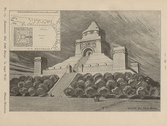 Abbildung 5: Paul Pfann: Ein‘ feste Burg. In: Völkerschlacht-Denkmal bei Leipzig. Sonderdruck. Leipzig: Seemann, 1897. S. 29 [UBL Sign.: 67-8-7186].