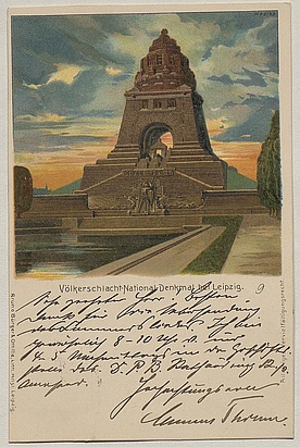 Abbildung 6: Vorläufiger Entwurf des Völkerschlachtdenkmals. Clemens Thieme an Edwin Bormann, Leipzig, 20.09.1900 [UBL Sign.: Rep. VI 25zh 7a/T/9].