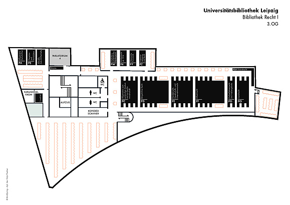 Orientierungsplan Recht 1, 3. OG (Stand Mai 2024)